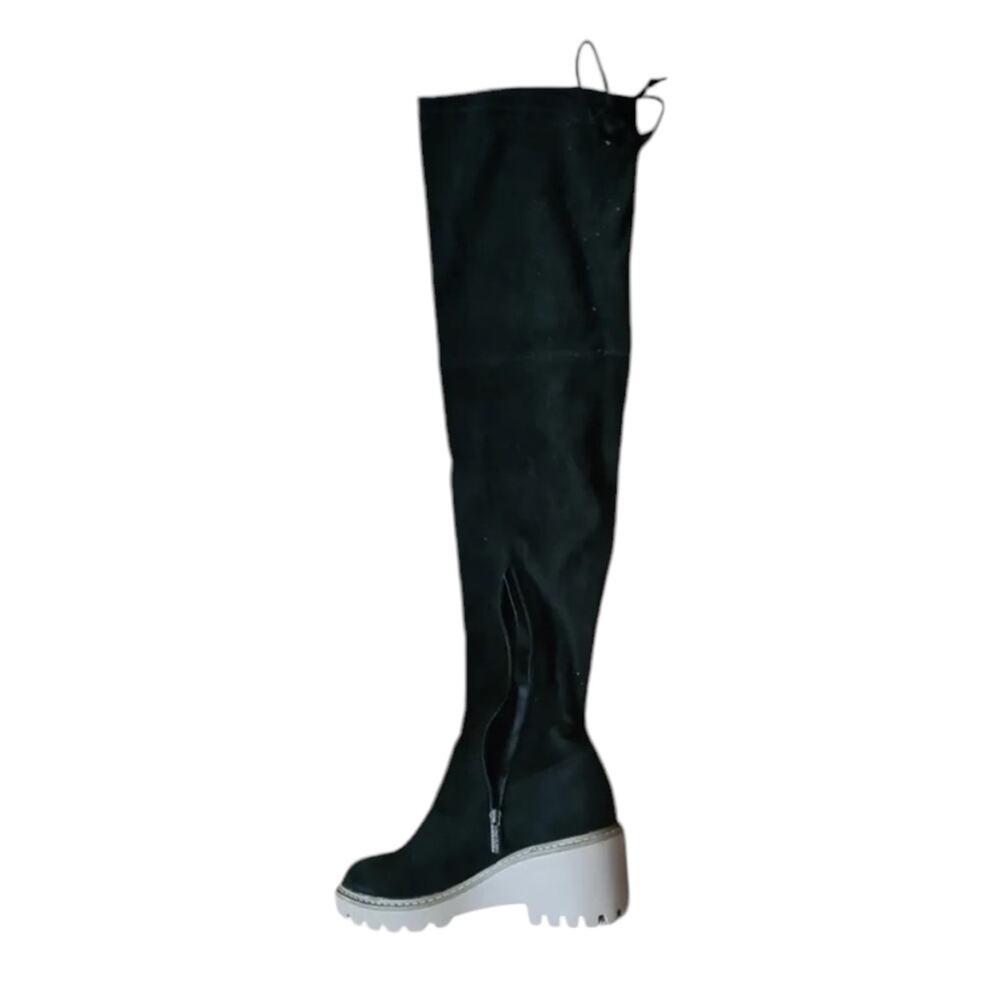 << Nicole Miller Over the Knee Tie Back Black Boots – Sz 8.5